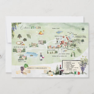 Borgo Corsignano   Itinerary Map Invitation