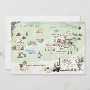 Borgo Corsignano Itinerary Map Invitation