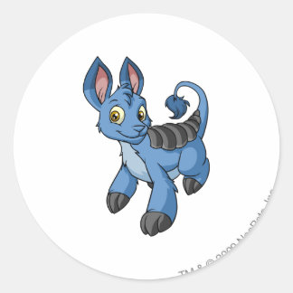 Bori Blue Classic Round Sticker