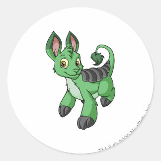 Bori Green Classic Round Sticker