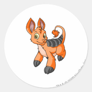 Bori Orange Classic Round Sticker
