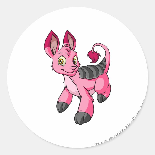 Bori Pink Classic Round Sticker (Front)