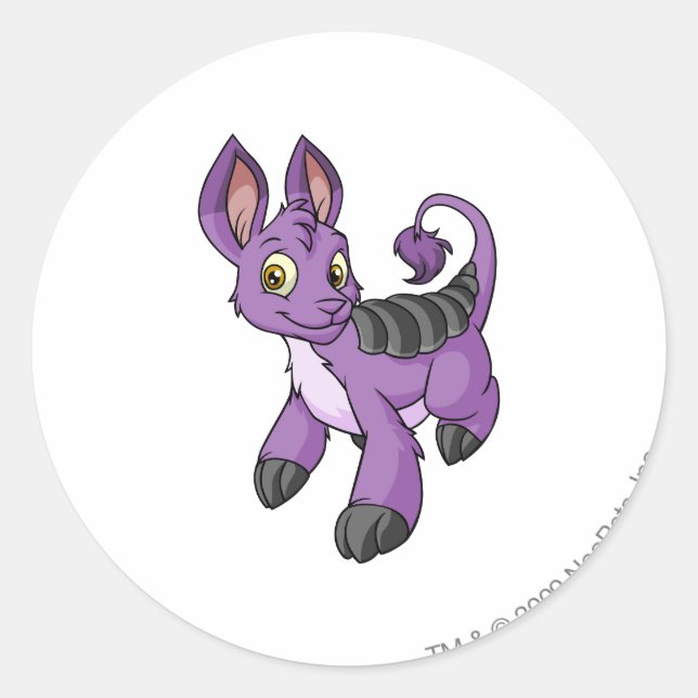Bori Purple Classic Round Sticker (Front)