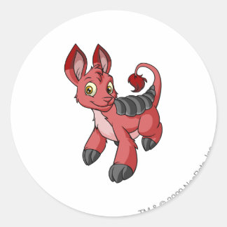 Bori Red Classic Round Sticker