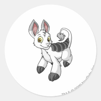 Bori White Classic Round Sticker