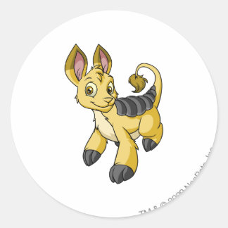 Bori Yellow Classic Round Sticker