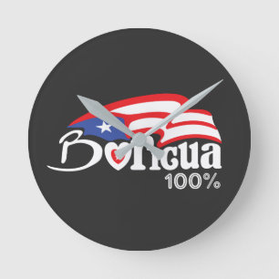 Boricua 100%  Puerto Rico Clock