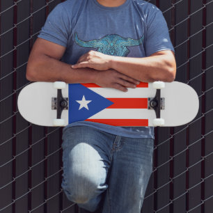 Boricua Bandera Flag of Puerto Rico 4Hector Skateboard