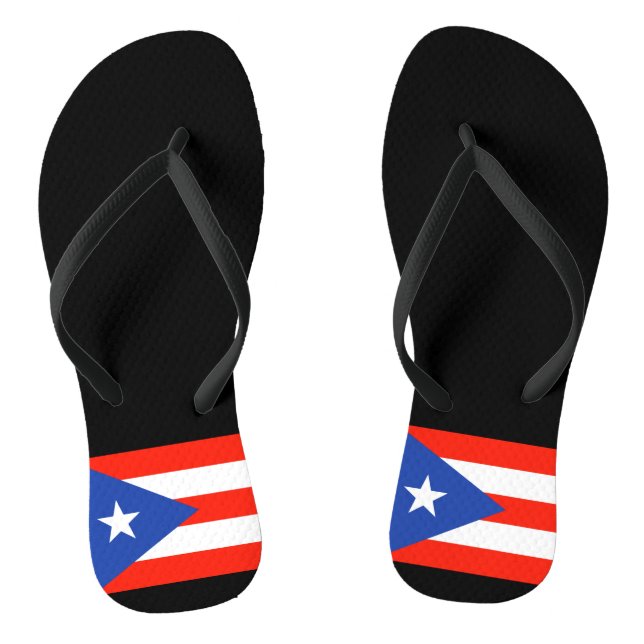 Boricua Bandera Puerto Rican Flag 4Hector Flip Flops (Footbed)