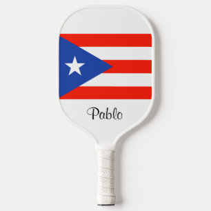 Boricua Bandera Puerto Rico Flag Pickleball Paddle