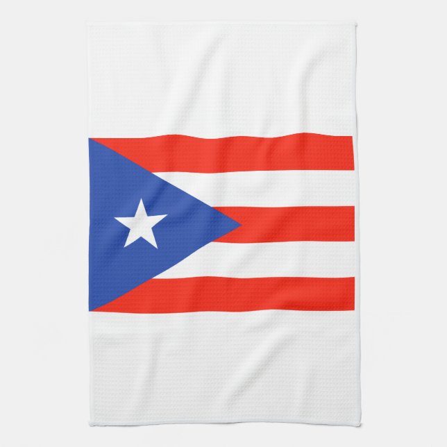 Boricua Banderas Puerto Rican Flag 4Juan Tea Towel (Vertical)