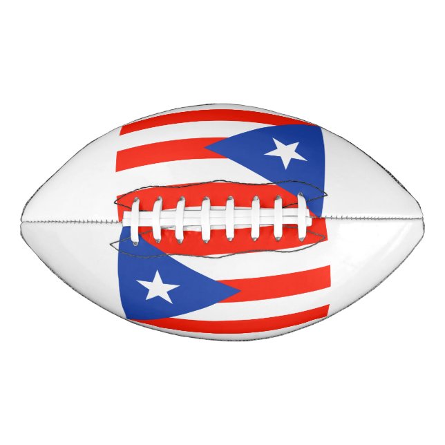 Boricua Banderas Puerto Rican Flags 4Alberto American Football (Front)