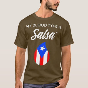 Boricua Blood Type Puerto Rican music lover DJ T-Shirt