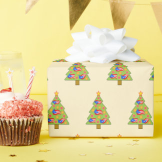 Boricua Christmas Tree Flag wrapping paper