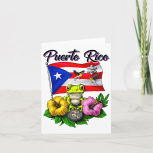 Boricua Coqui Frog Taino Puerto Rico Puerto Rican Card