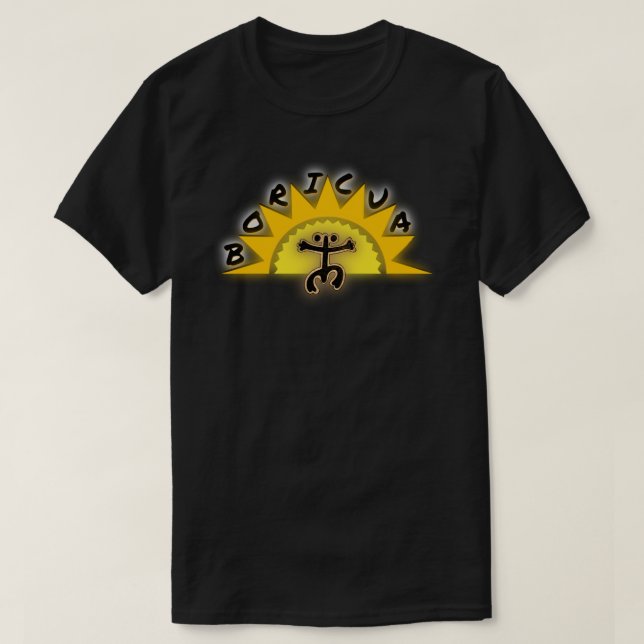 Boricua Coqui Taino Sun Gift of Puerto Rico T-Shirt (Design Front)