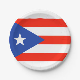 Boricua Fiesta Puerto Rican Bandera 4Teresa Paper Plate
