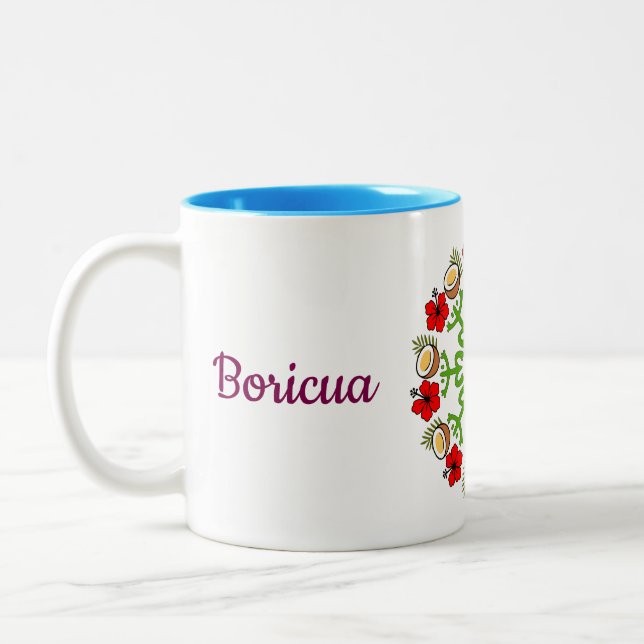 Boricua flamboyan mug (Left)