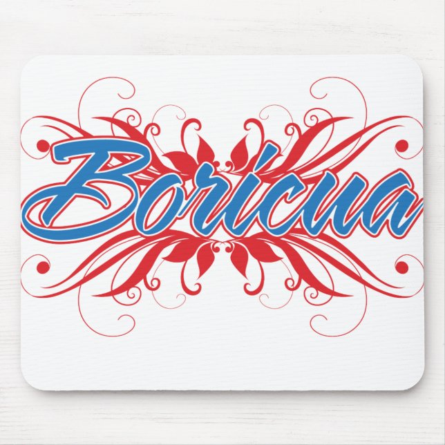 Boricua Floral Mouse Mat (Front)