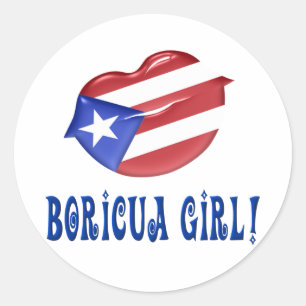 Boricua Girl Classic Round Sticker
