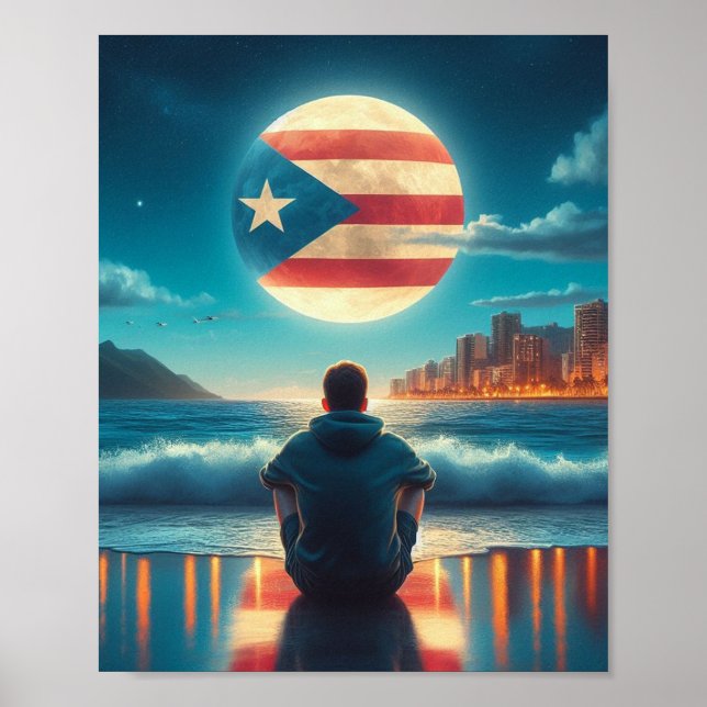 Boricua Hasta en la Luna Poster (Front)