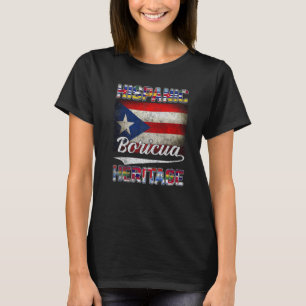 Boricua Hispanic Heritage Month Puerto Rican Flag  T-Shirt
