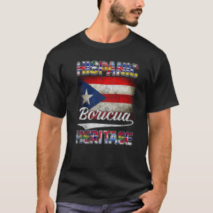 Boricua Hispanic Heritage Month Puerto Rican Flag T-Shirt