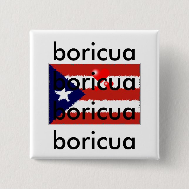 Boricua love button (Front)