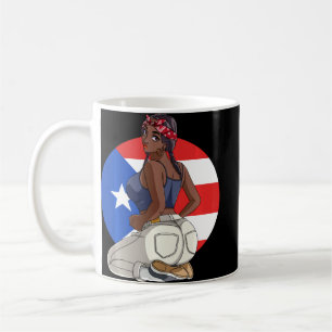 Boricua Morena Puerto Rican Girl Puerto Rico Flag  Coffee Mug