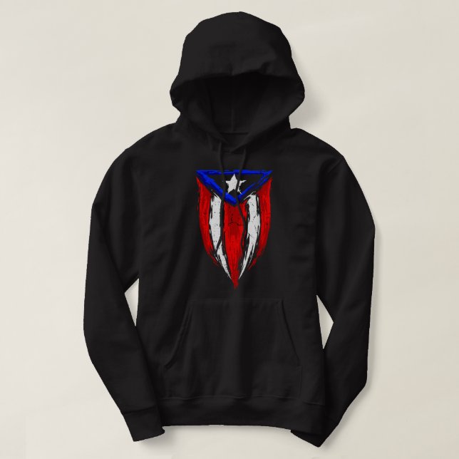 Boricua Painting Taino Puerto Rico fans Hoodie (Design Front)