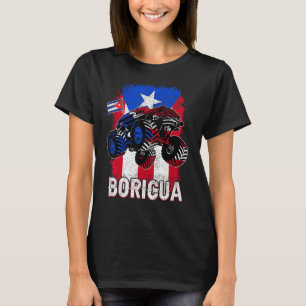 Boricua Puerto Rico Kid Boy Toddler Monster Truck T-Shirt