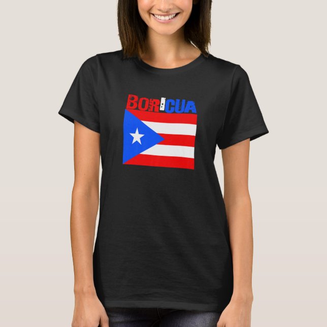 Boricua Roots Puerto Rico Pride PR Souvenir Puerto T-Shirt (Front)