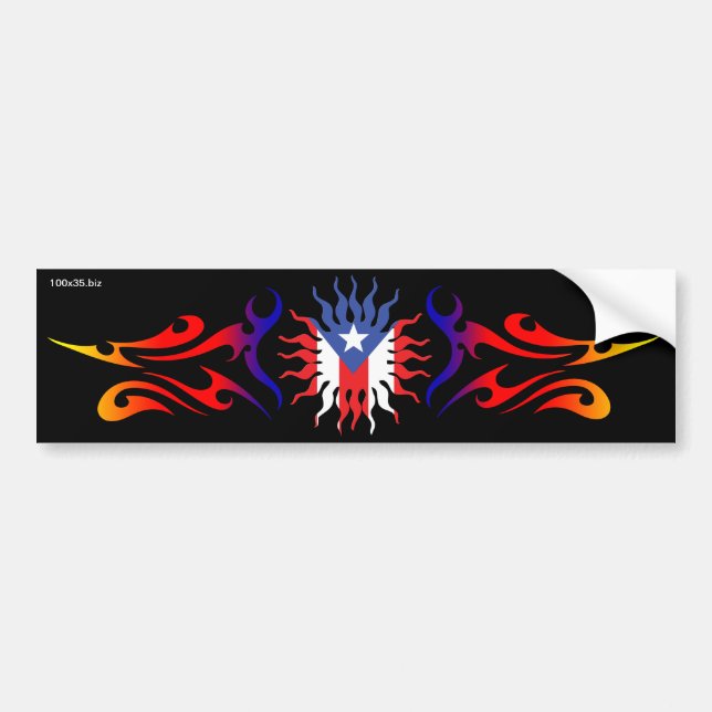 Boricua Sun Bumper Sticker (Front)