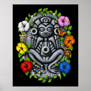 Boricua Taino Goddess Atabey Poster