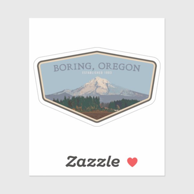 Boring, Oregon Sticker (Sheet)