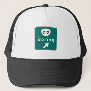 Boring, Road Marker, Oregon, USA Trucker Hat