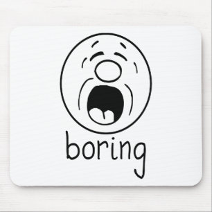 Boring whit mouse mat