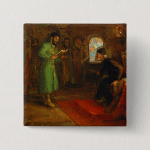 Boris Godunov with Ivan the Terrible 15 Cm Square Badge