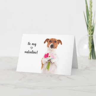 Boris - Jack Russell Terrier - Be my valentine Card