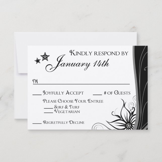 Boris Melinda wedding RSVP Card (Front)