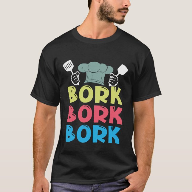 Bork Bork Bork Puppets Fan Fathers Day T-Shirt (Front)
