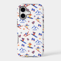 Bormio Italy Ski Snowboard Pattern