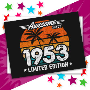 Born 1953 Limited Edition Retro Awesome Since 1953 Postcard