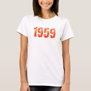 Born 1959 Birthday Party Hawaiian Floral T-Shirt