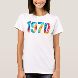Born 1970 Birthday Party Retro Multi-coloured T-Shirt