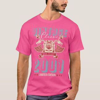 Born 2001 20 Birthday Motorbike T-Shirt