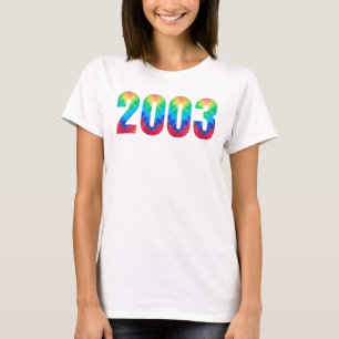 Born 2003 Birthday Party Multi-coloured Tie Dye T-Shirt