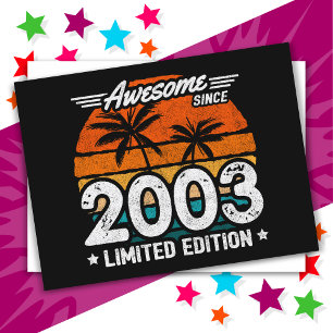 Born 2003 Limited Edition Retro Awesome Since 2003 Postcard
