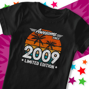 Born 2009 Limited Edition Retro Awesome Since 2009 T-Shirt