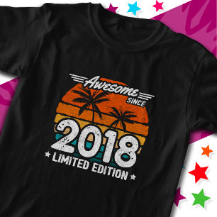 Born 2018 Limited Edition Retro Awesome Since 2018 T-Shirt